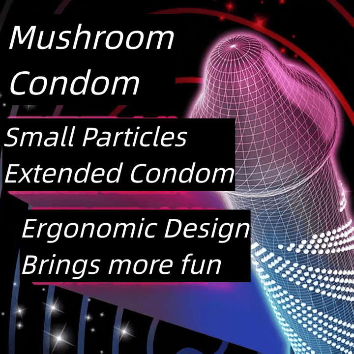 BEILILE Mushroom EXTENSION Dotted Latex Condoms (10 Pack) - Jiumii Adult Store