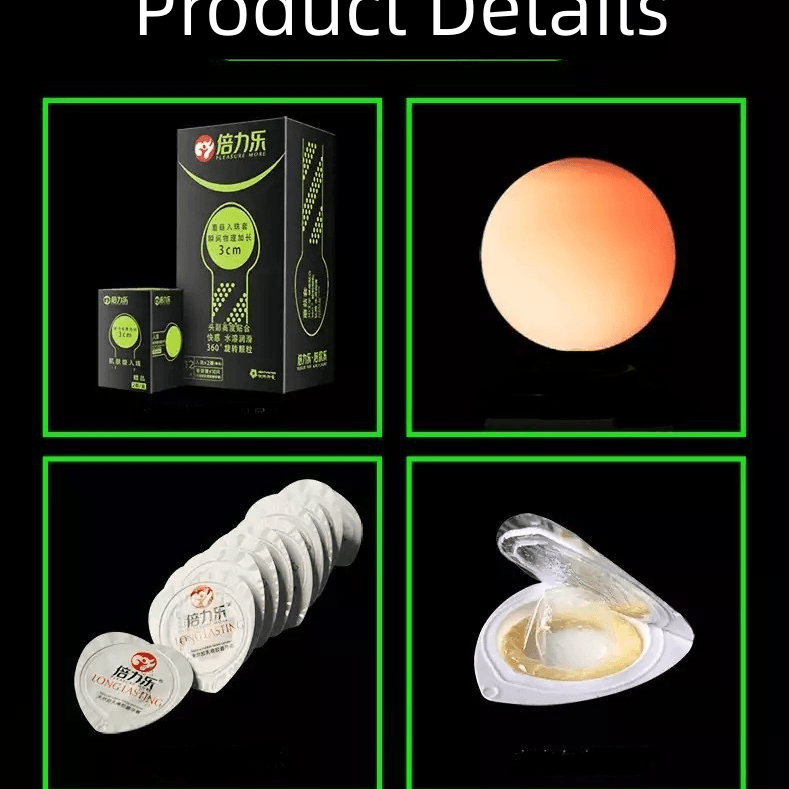 BEILILE Mushroom EXTENSION Dotted Latex Condoms (10 Pack) - Jiumii Adult Store