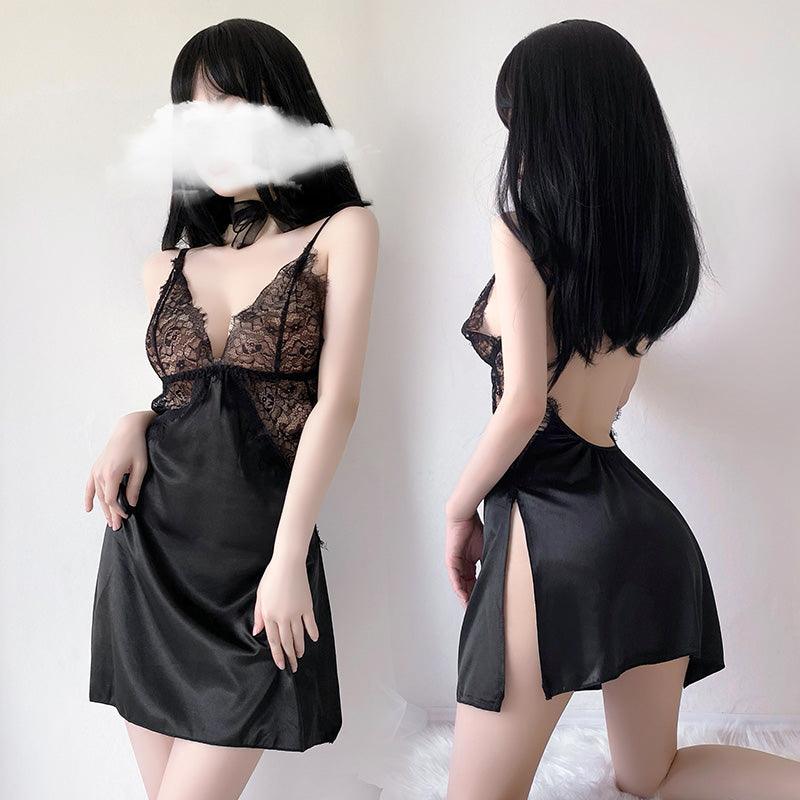 Fee et moi Mesh and Lace Chemise - Jiumii Adult Store