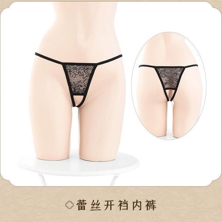 Fee et moi Velvet And Lace Cheongsam With Plush Neck - Jiumii Adult Store