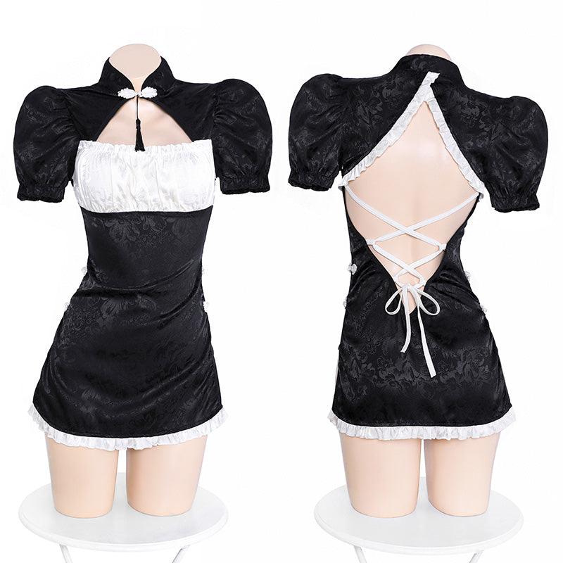 Fee et moi Vintage Strap Backless Cheongsam - Jiumii Adult Store