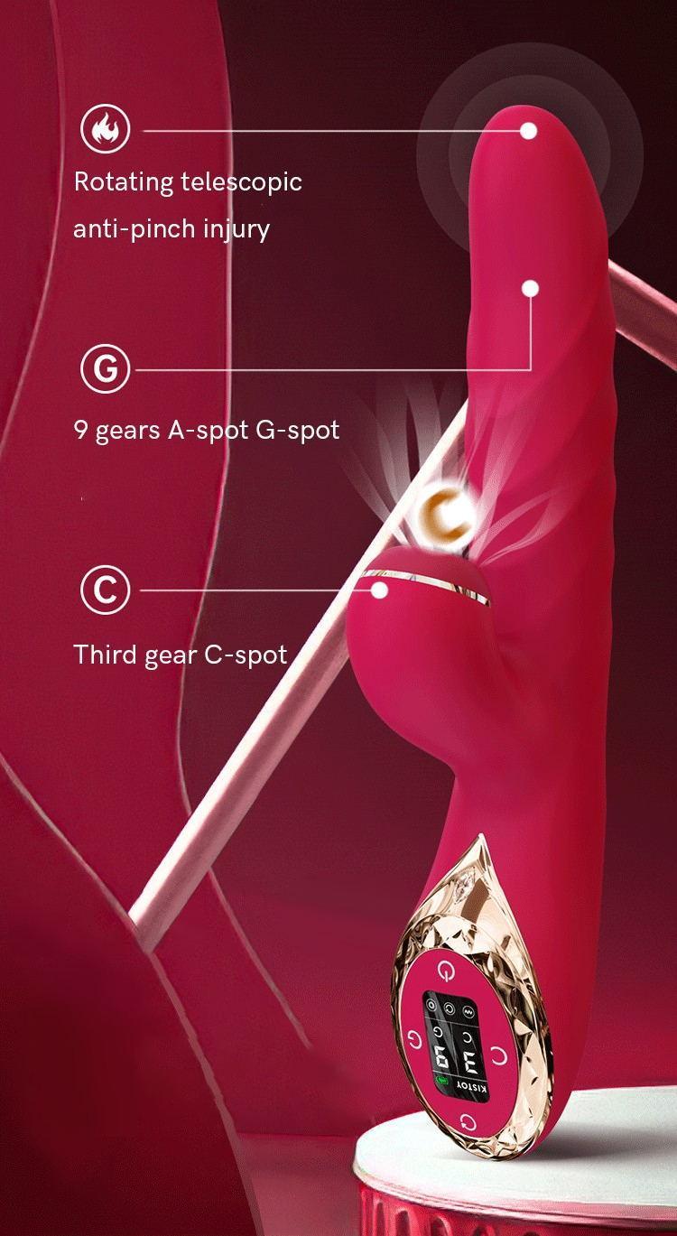 KISSTOY KISTOY A-KING Inflation Vibrator with LED Screen - Jiumii Adult Store