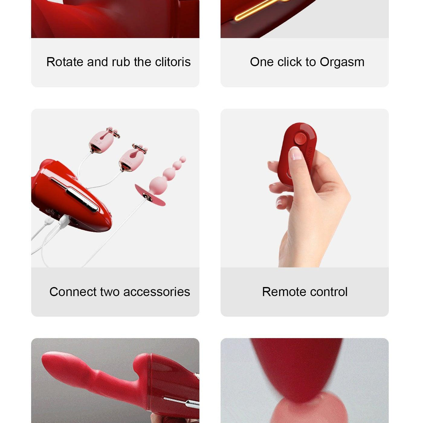 QINGNAN #9 Handheld Vibrating and Rotating Thruster Sex Machine - Jiumii Adult Store