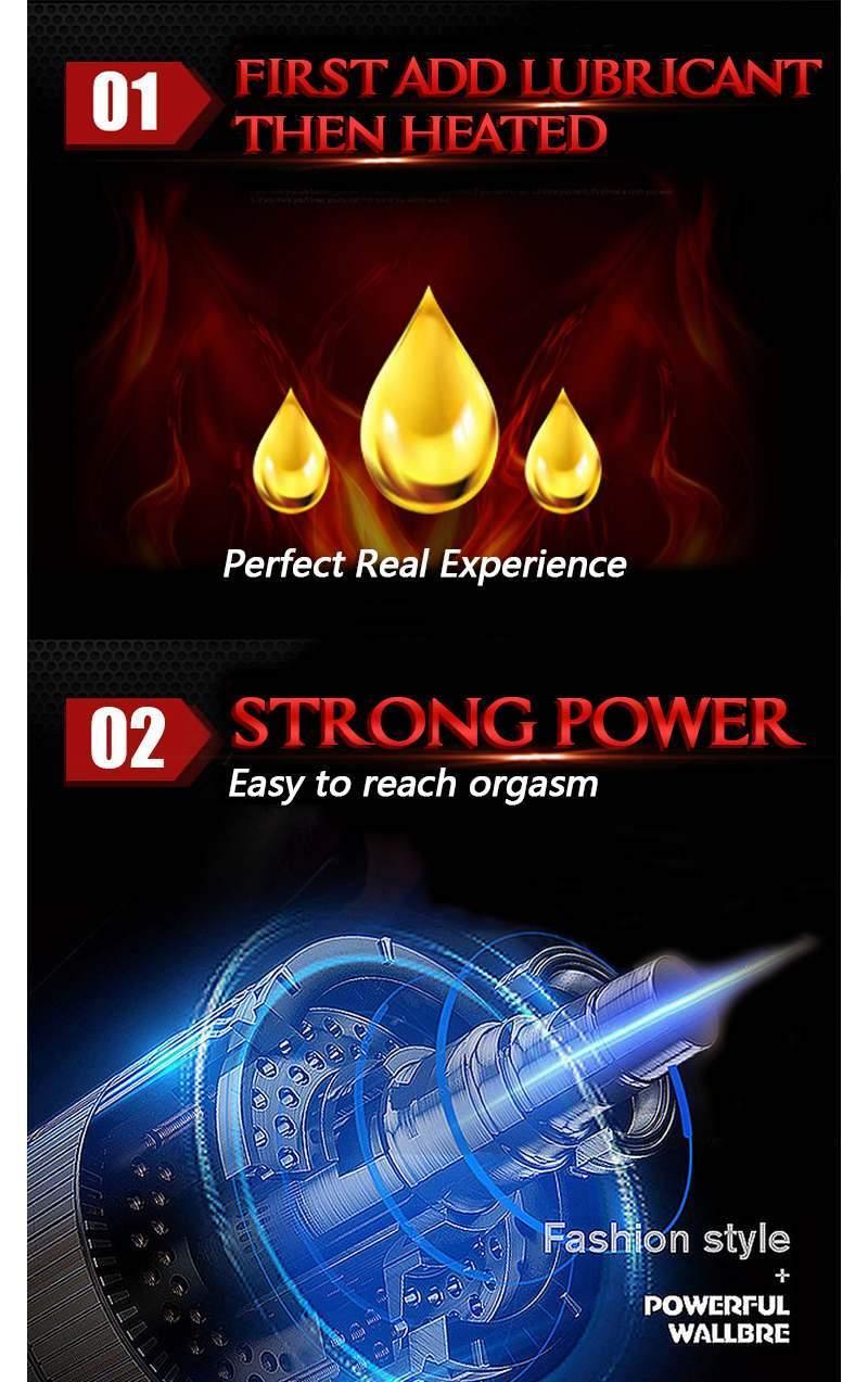 RENDS Full Auto Piston Auto Heating Telescopic Male Masturbator - Jiumii Adult Store