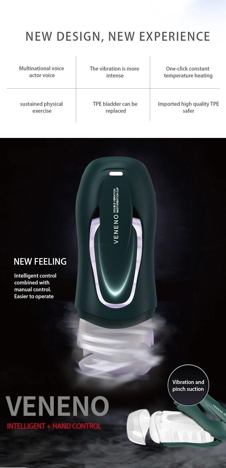 RENDS Veneno Double Vibration Electronic Masturbator - Jiumii Adult Store
