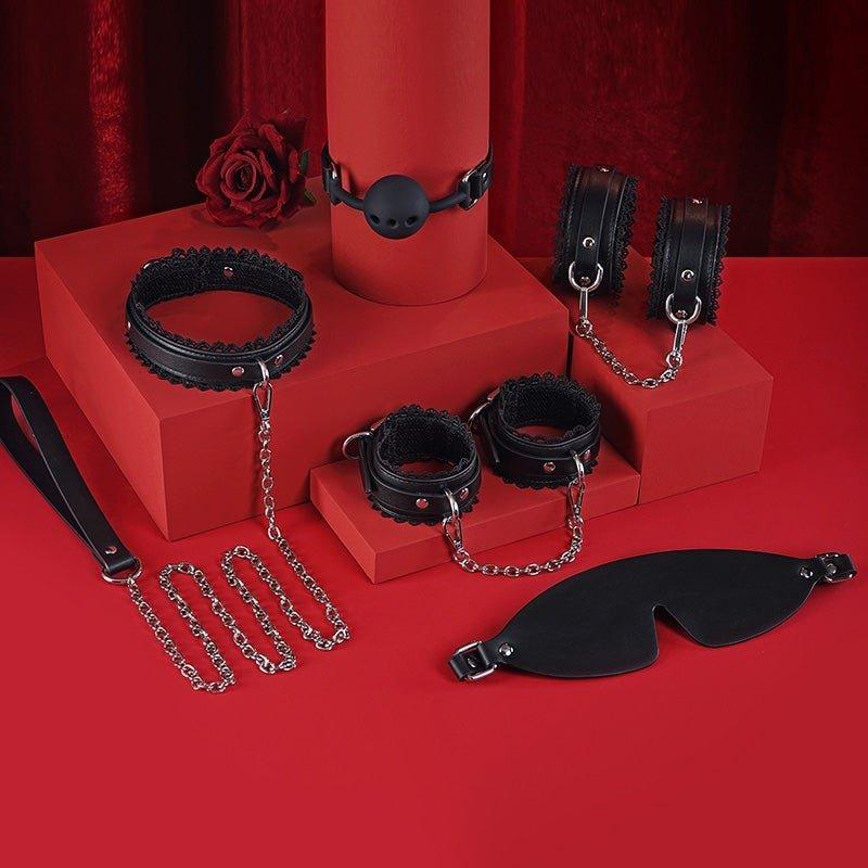 ROOMFUN Lace PU leather bondage kit - Jiumii Adult Store