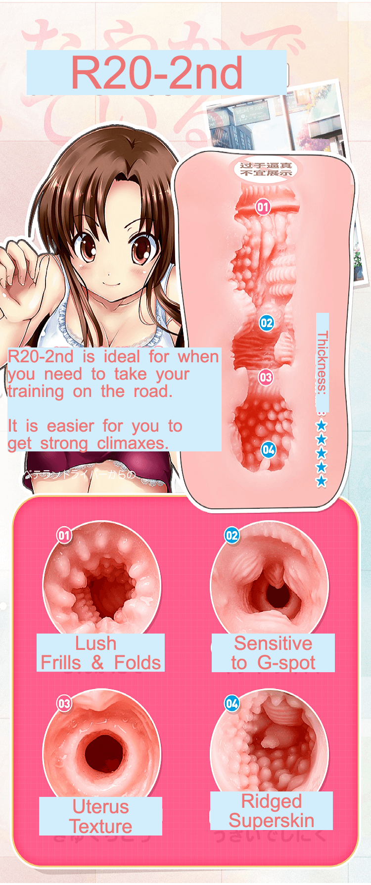 TOYSHEART R20 Series Realistic Vagina Masturbator Onahole - Jiumii Adult Store