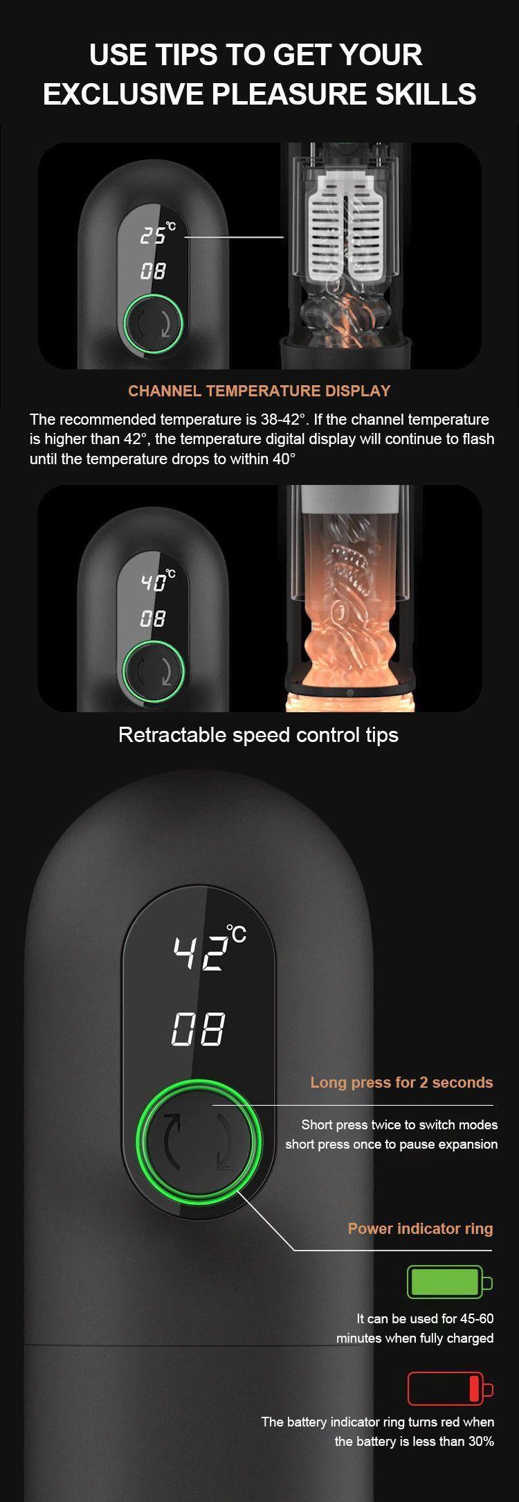 TRYFUN Black Hole Pro Automatic Masturbator - Jiumii Adult Store