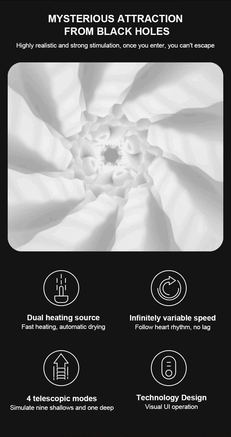 TRYFUN Black Hole Pro Automatic Masturbator - Jiumii Adult Store