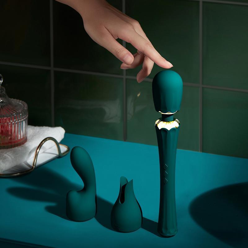 ZALO Kyro Wand Massager Vibrator with 2 Attachments - Jiumii Adult Store