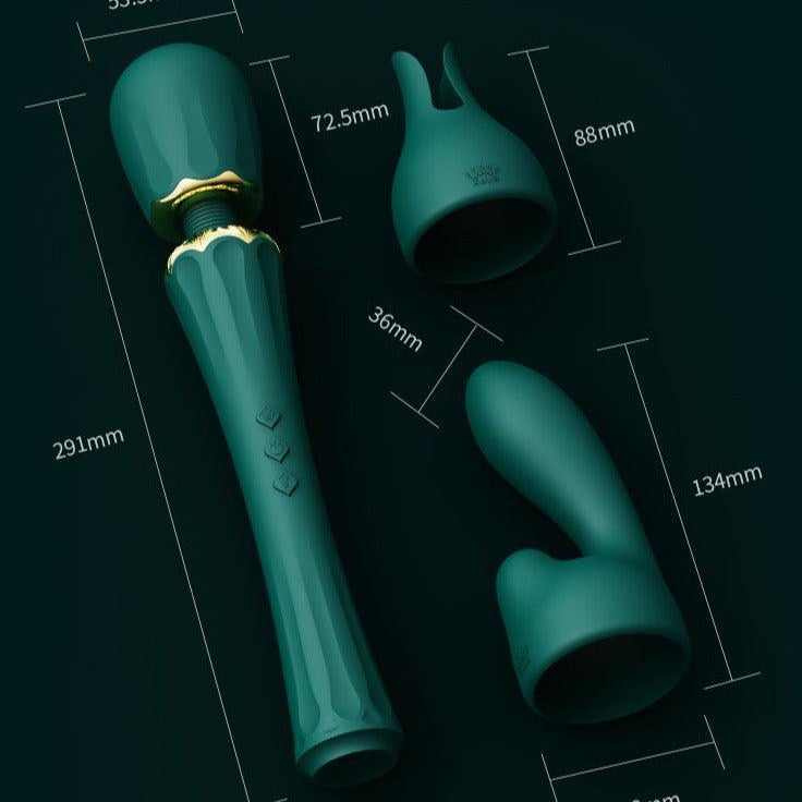 ZALO Kyro Wand Massager Vibrator with 2 Attachments - Jiumii Adult Store