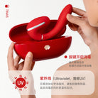 Dual stimulation design with clitoral suction and thrusting G-spot stimulation