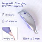 Magnetic charging device with charging pot illustration on a white background