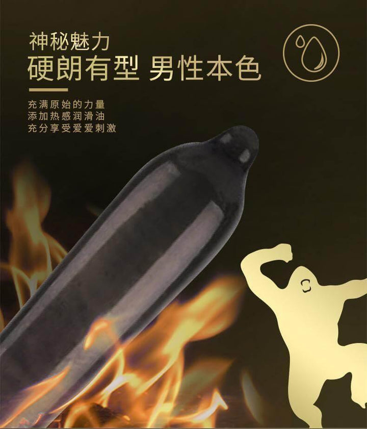BEILILE Black Kingkong Condoms (10 Pack) - Jiumii Adult Store