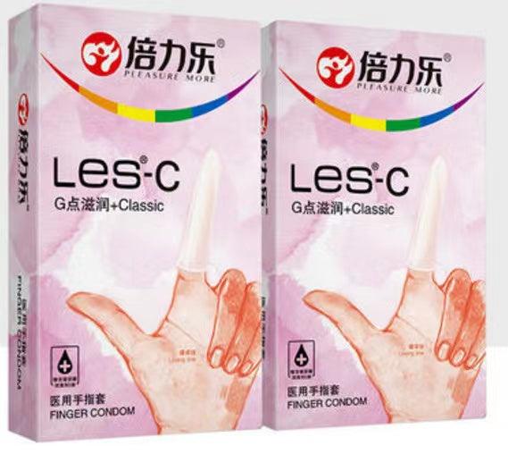 BEILILE Les Series Particle Dotted Finger Condoms for G-spot (8 Pack) - Jiumii Adult Store