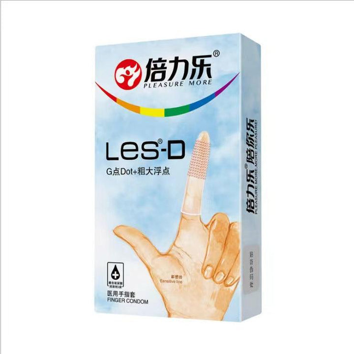 BEILILE Les Series Particle Dotted Finger Condoms for G-spot (8 Pack) - Jiumii Adult Store