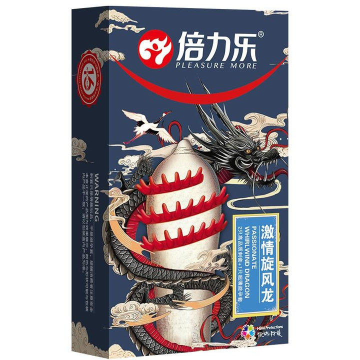 BEILILE Spike Large Particle Reusable Condom (3 Pack) - Jiumii Adult Store