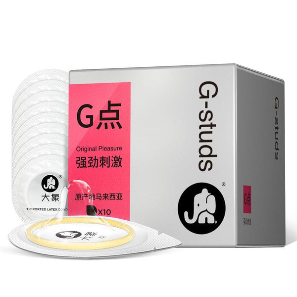 Elephant Condom 3D G-Studs 10pcs - Jiumii Adult Store