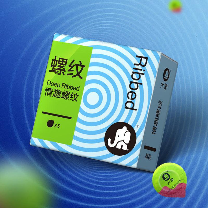 Elephant Condom Deep Ribbed 10pcs - Jiumii Adult Store