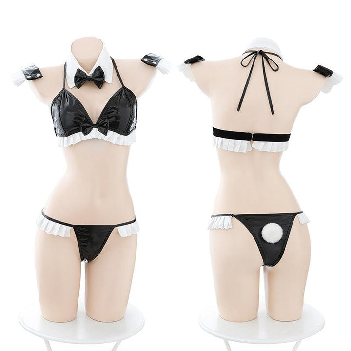 Fee et moi Sexy Bunny Wet look Costume Set - Jiumii Adult Store