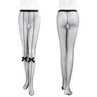 Fee et moi Velvet Bow Crotchless Pantyhose - Jiumii Adult Store