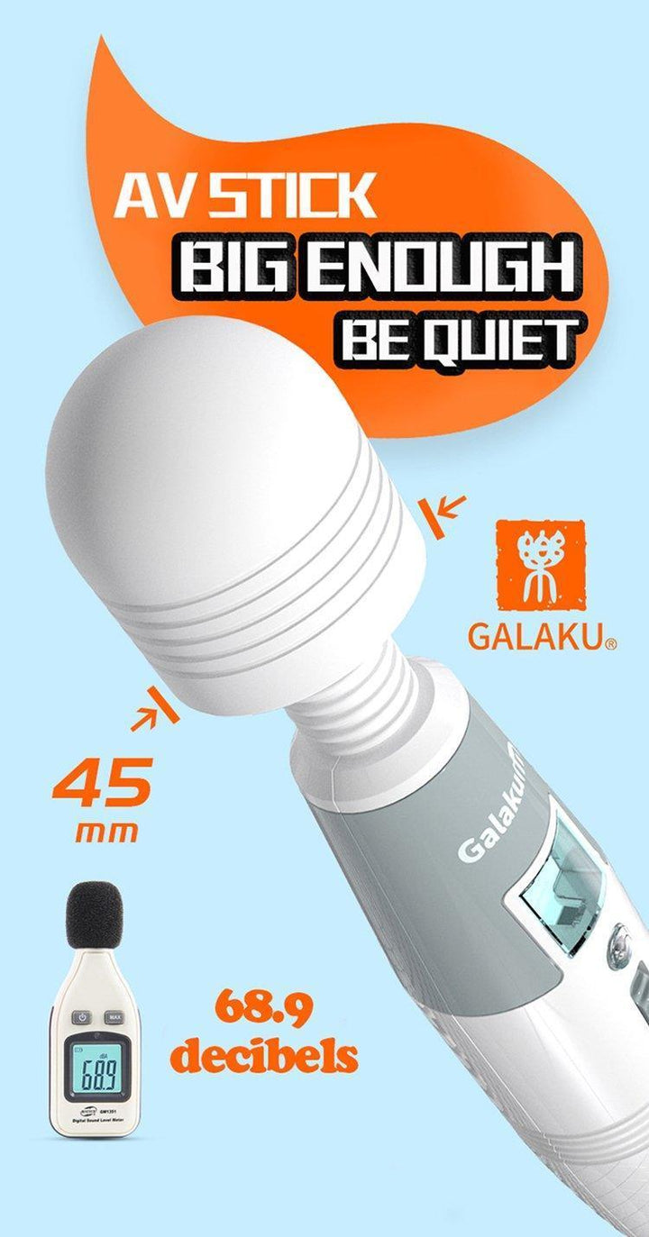 GALAKU Speed Angel AV Wand Vibrator with Led Screen Display & Heating - Jiumii Adult Store