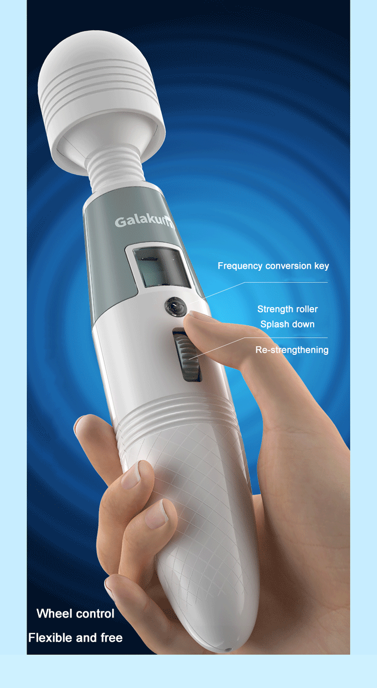 GALAKU Speed Angel AV Wand Vibrator with Led Screen Display & Heating - Jiumii Adult Store