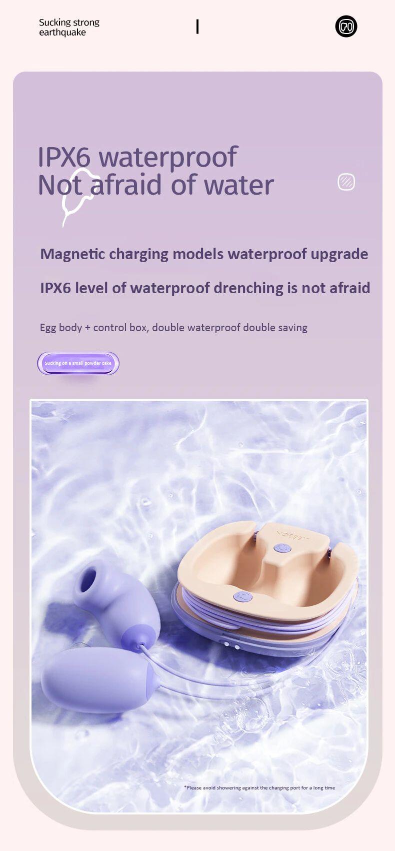 JISSBON Softoy Clitoral Sucking Vibrator Egg Nipple Vacuum Suck Sex Toy for Woman - Jiumii Adult Store