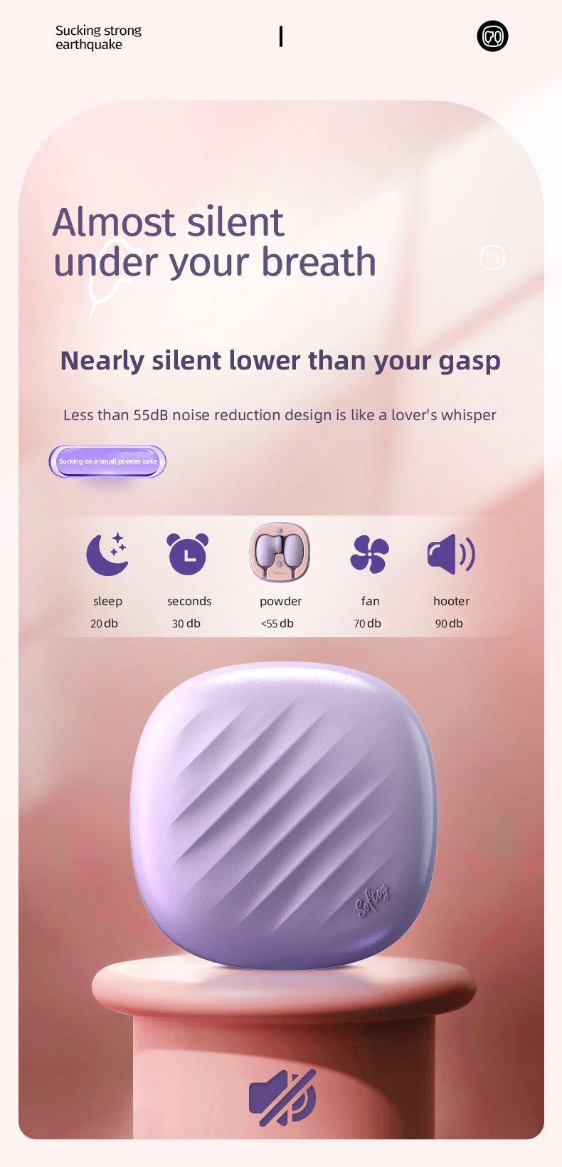 JISSBON Softoy Clitoral Sucking Vibrator Egg Nipple Vacuum Suck Sex Toy for Woman - Jiumii Adult Store