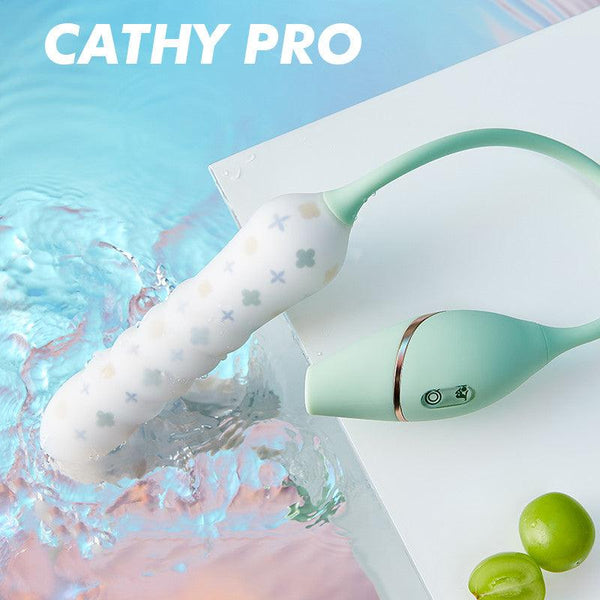 KISTOY Cathy Pro App-Controlled Thrusting Vibrator with Double Stimulation - Jiumii Adult Store