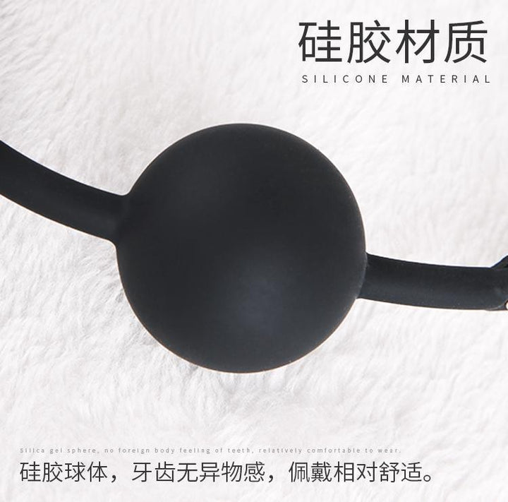 MIZZZEE Silicone Rubber Ball Gag - Jiumii Adult Store