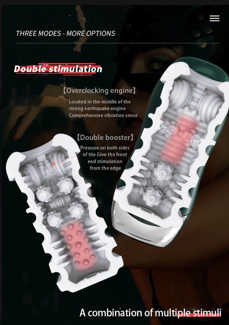 RENDS Veneno Double Vibration Electronic Masturbator - Jiumii Adult Store