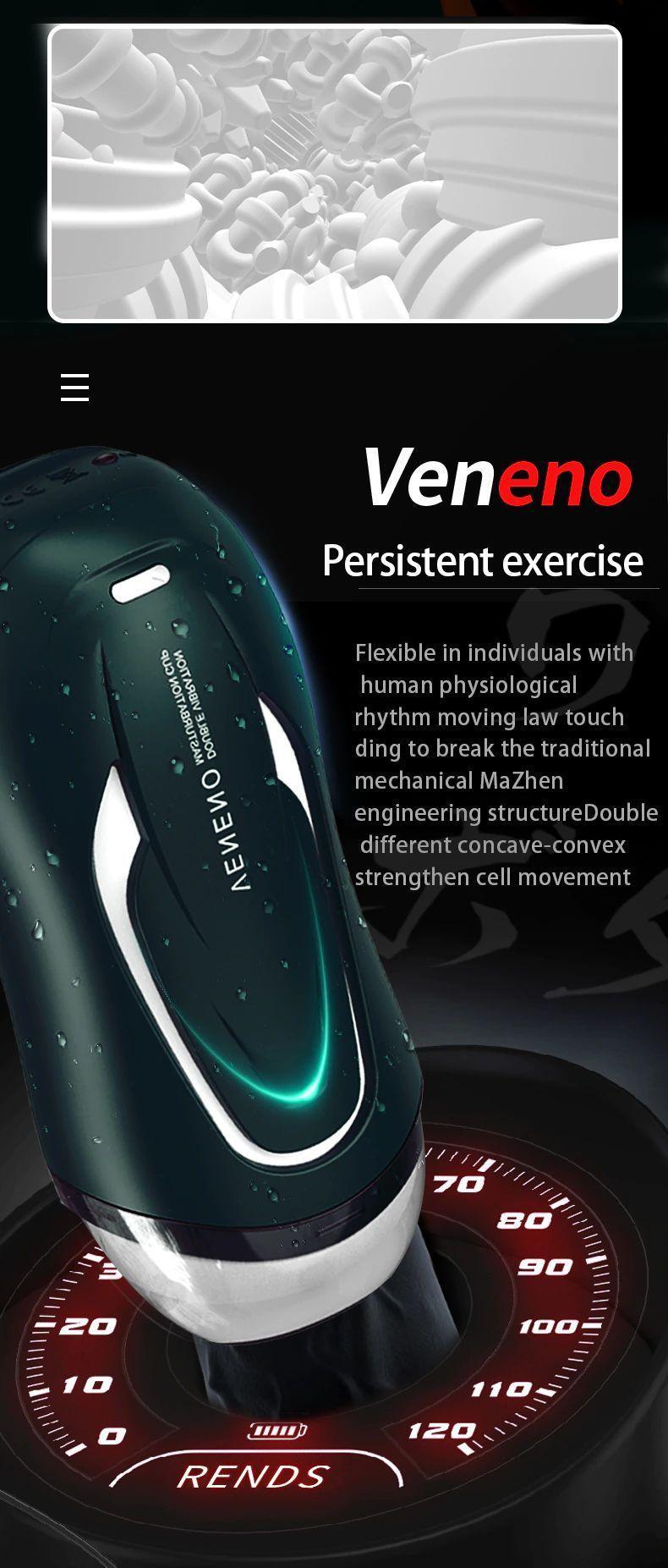 RENDS Veneno Double Vibration Electronic Masturbator - Jiumii Adult Store