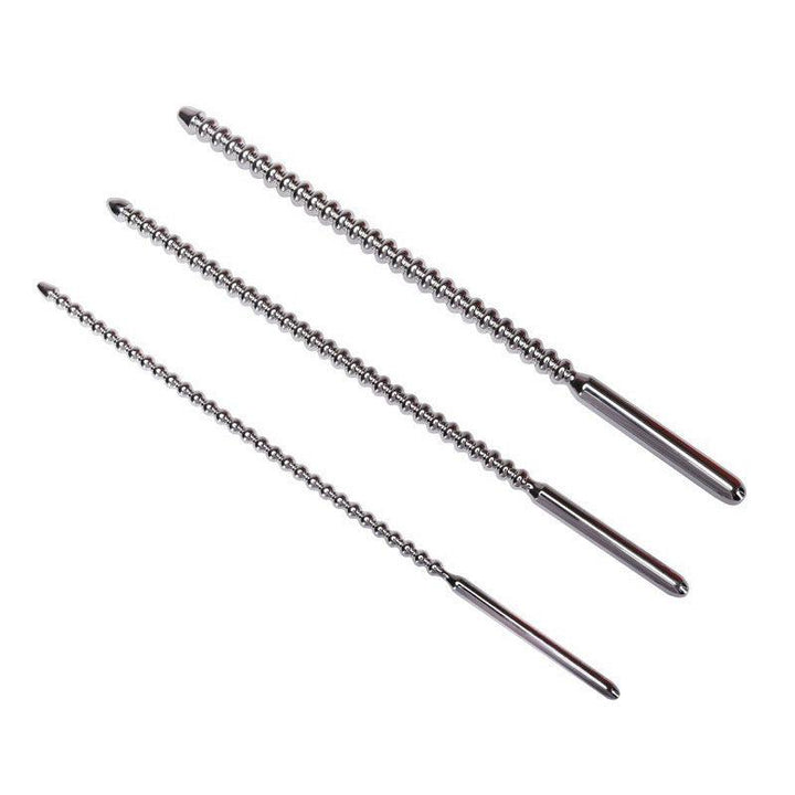 Stainless Ribbed Steel Urethral Sounding Toys For Male - Jiumii Adult Store
