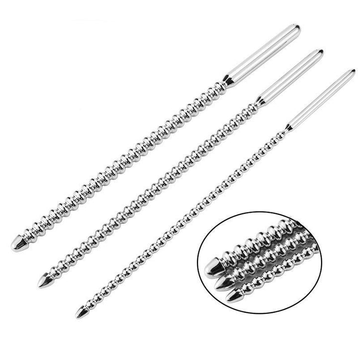 Stainless Ribbed Steel Urethral Sounding Toys For Male - Jiumii Adult Store