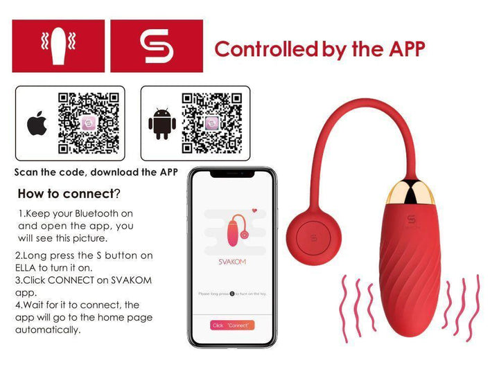 SVAKOM Ella Mobile-Controlled Wearable Egg Vibrator - Jiumii Adult Store