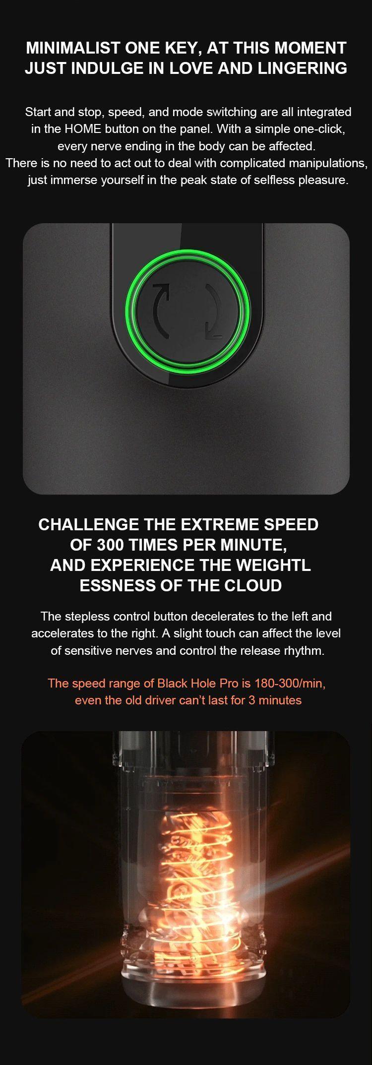 TRYFUN Black Hole Pro Automatic Masturbator - Jiumii Adult Store