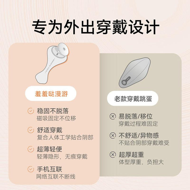 XIUXIUDA Roaming Mini Panty Vibrator APP control Auto Heating - Jiumii Adult Store
