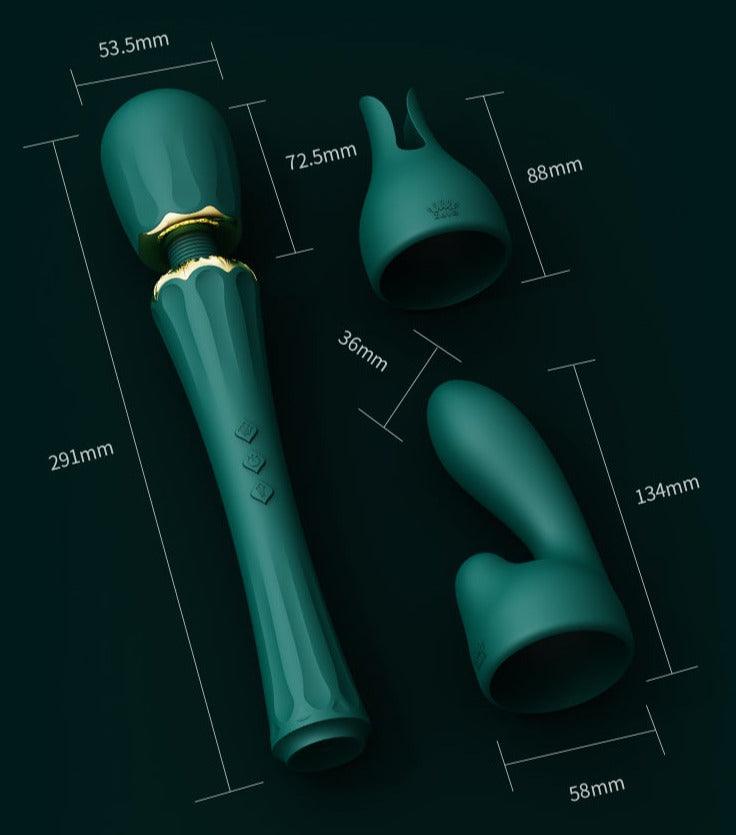 ZALO Kyro Wand Massager Vibrator with 2 Attachments - Jiumii Adult Store